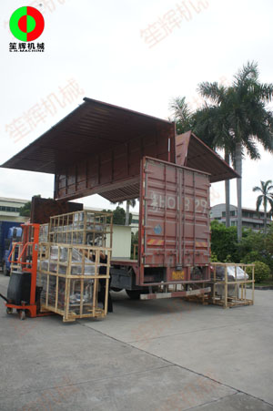 湖南經銷定制的多套渦流洗菜機等設備專車發貨交付！